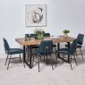 Woods Adelaide 180cm Dining Table & 6 Digby Dining Chairs - Blue