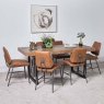 Woods Adelaide 180cm Dining Table & 6 Digby Dining Chairs - Tan