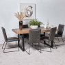 Woods Adelaide 180cm Dining Table & 6 Hardy Dining Chairs - Grey