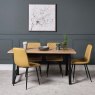 Woods Bromley Dining Table 160cm & 4 Ripley Dining Chairs - Mustard