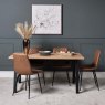 Woods Bromley Dining Table 160cm & 4 Ripley Dining Chairs - Tan