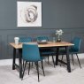 Bromley Dining Table 160cm & 4 Ripley Dining Chairs - Teal