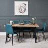 Woods Bromley Dining Table 160cm & 4 Ripley Dining Chairs - Teal