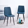 Woods Bromley Dining Table 160cm & 4 Ripley Dining Chairs - Teal