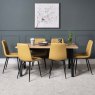 Woods Bromley Dining Table 160cm & 6 Ripley Dining Chairs - Mustard