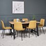 Bromley Dining Table 160cm & 6 Ripley Dining Chairs - Mustard