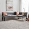 Woods Eastcote Black 200cm Dining Table & Paulo Corner Bench - Grey