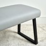 Woods Eastcote Black 200cm Dining Table & Paulo Corner Bench + Paulo Low Bench - Grey