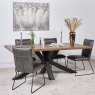 Woods Soho Dining Table 200cm & 4 Hardy Dining Chairs - Grey