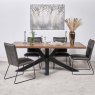 Woods Soho Dining Table 200cm & 4 Hardy Dining Chairs - Grey