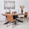 Woods Soho Dining Table 200cm & 4 Hardy Dining Chairs - Tan