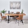 Woods Urban 180-240cm Dining Table & 4 Digby Dining Chairs - Tan