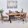 Woods Urban 180-240cm Dining Table & 4 Digby Dining Chairs - Tan
