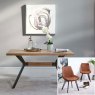 Woods Kamala Dining Table 140cm & 4 Finnick Dining Chairs - Tan