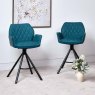 Clearance Twist Bar Stool - Teal (Set of 2)