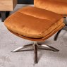 Clearance Helena Chair and Footstool - Mustard