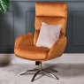 Clearance Helena Chair and Footstool - Mustard