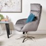 Clearance Helena Chair and Footstool - Grey