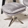 Clearance Helena Chair and Footstool - Grey