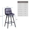 Clearance Enderson Bar Stool - Dark Grey (Set of 2)