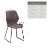 Clearance Callum Dining Chair - Dark Brown (Set of 2)