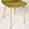 Clearance Archie Dining Chair Oak Effect Legs - Light Green (Set of 2)