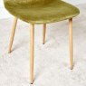 Clearance Archie Light Green Dining Chair Oak Effect Legs (Set of 2)