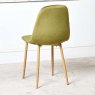 Clearance Archie Dining Chair Oak Effect Legs - Light Green (Set of 2)
