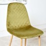 Clearance Archie Dining Chair Oak Effect Legs - Light Green (Set of 2)