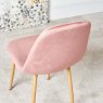 Clearance Archie Dining Chair Oak Effect Legs - Pink (Set of 2)