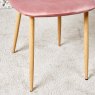 Clearance Archie Dining Chair Oak Effect Legs - Pink (Set of 2)