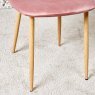 Clearance Archie Pink Dining Chair Oak Effect Legs (Set of 2)