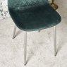 Clearance Archie Dining Chair Chrome Legs - Dark Green (Set of 2)