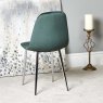 Clearance Archie Dining Chair Chrome Legs - Dark Green (Set of 2)