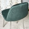 Clearance Archie Dining Chair Chrome Legs - Dark Green (Set of 2)