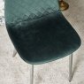 Clearance Archie Dining Chair Chrome Legs - Dark Green (Set of 2)