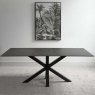Woods Eastcote Black 150cm Dining Table & Paulo Corner Bench (LHF) - Grey