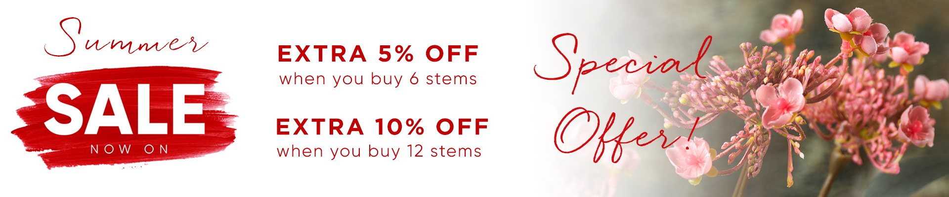 Faux Flowers Summer Sale Special