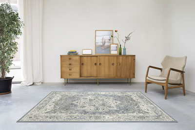 Grey da Vinci traditional rug