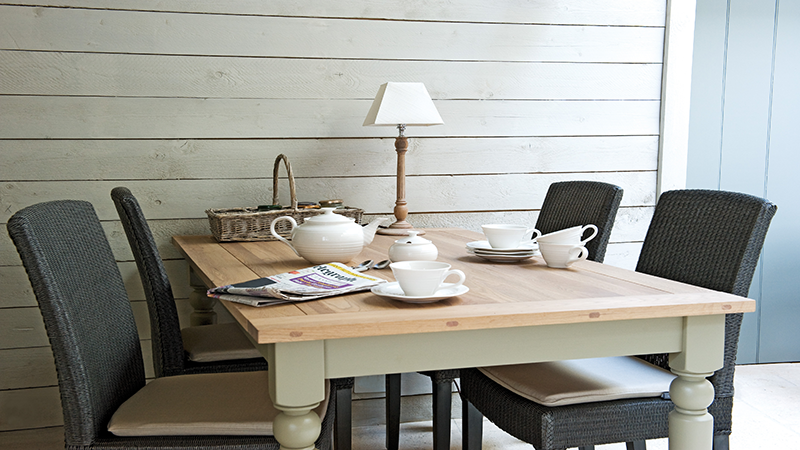 Neptune Suffolk shabby chic dining table and chairs